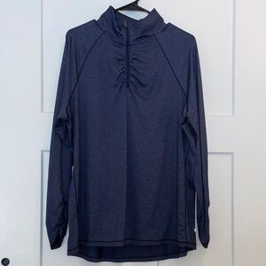 2X Champion Navy Half-Zip Long Sleeve Pullover